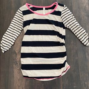 3/4 sleeve boat neck top